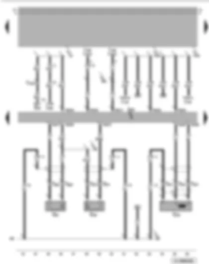 Wiring Diagram  VW NEW BEETLE 2010 - Engine speed sender - knock sensor 1 - knock sensor 2 - Motronic control unit